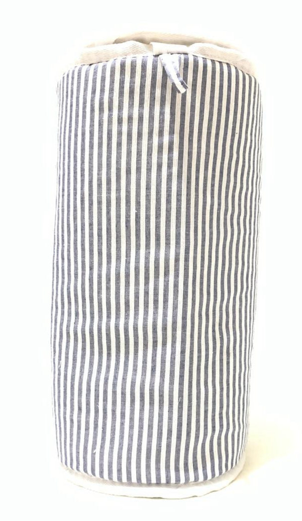 2x Lazytowel. Blueish-gray striped.